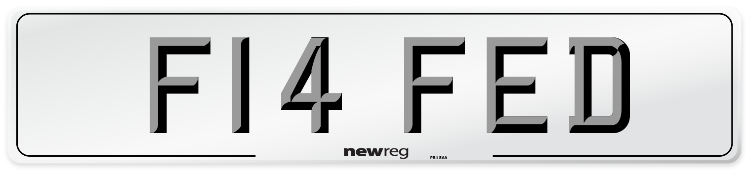 F14 FED Number Plate from New Reg